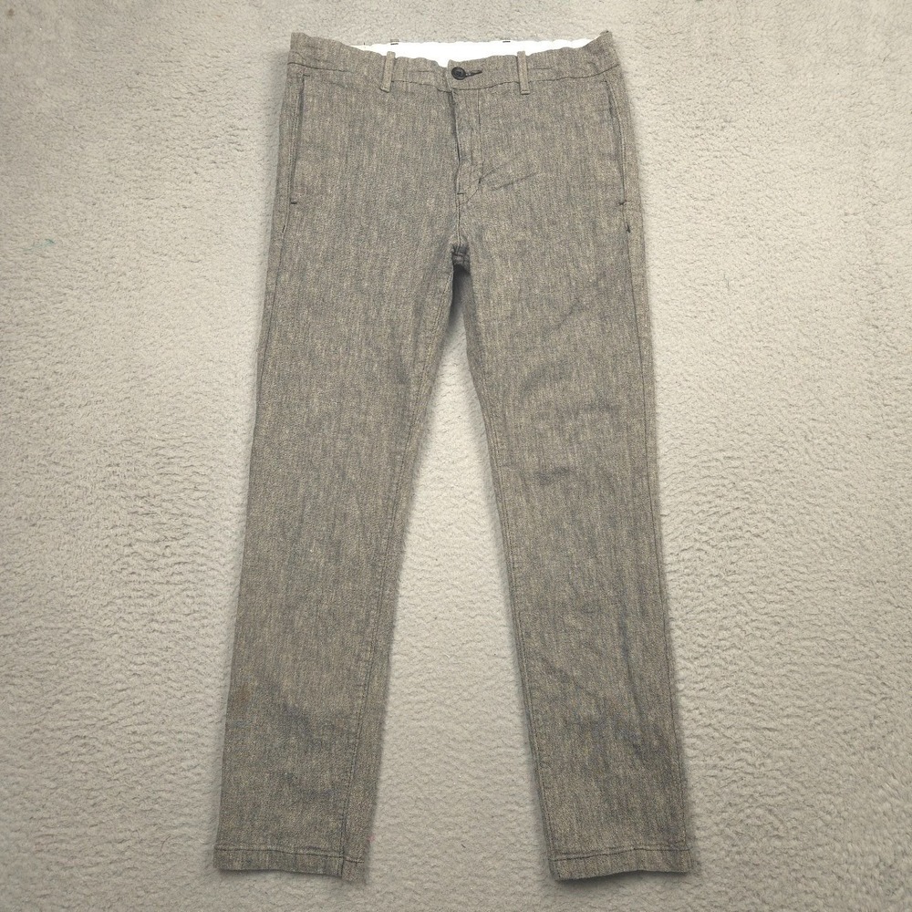 Levi's Chino Pants Men 31x30 Linen Cotton Stretch Gray Flat Front